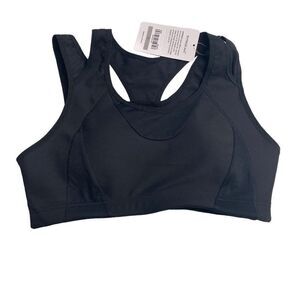 SYROKAN Women’s  Size Medium Crisscross Back Sports Bra New With‎ Tags Black